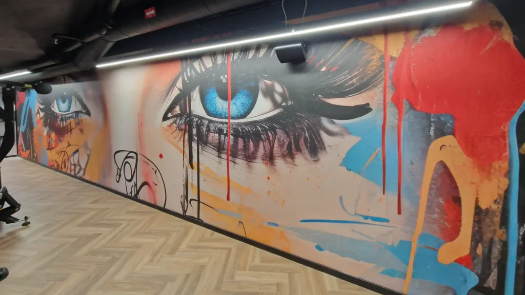 inredningsfilm och dekorfilm för gym stockholm